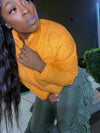 Crop Puffer Jacket (Juicy Orange)