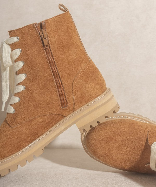 Suede Military Bootie