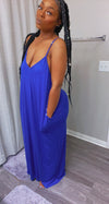 Blue Pocket Maxi Dress