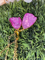 Magenta Chakra Healing Heart Necklace.