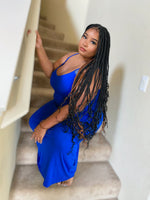 Blue Pocket Maxi Dress